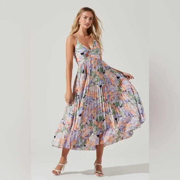 cutout dress midi Yellow Round Neck Cut-Out Midi Dress